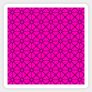 Geometric Triangles Colorful Print Pattern Pink Sticker